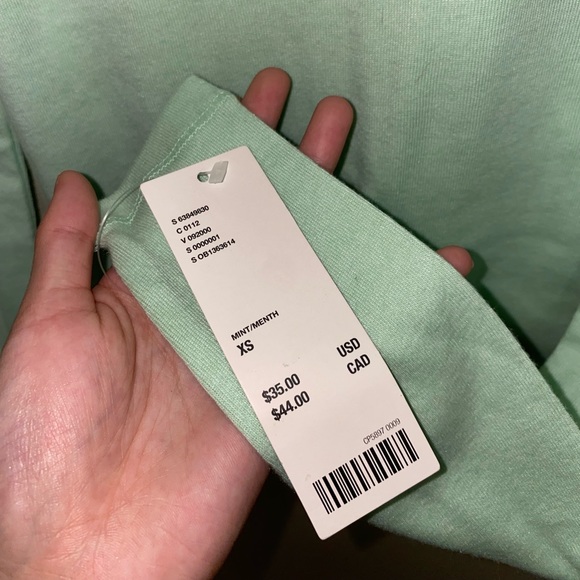 Mint green mock neck layer top long sleeve - Picture 3 of 4